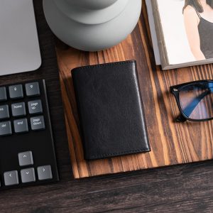 Just Black- Smart Card Holder Leather Wallet