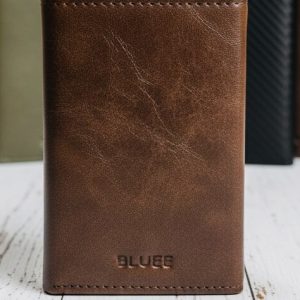 Pecan Brown  - Smart Card Holder Leather Wallet