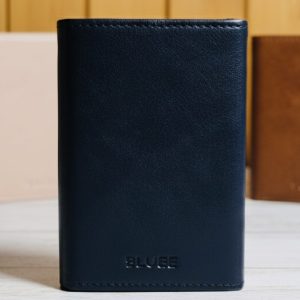 Navy Blue  - Smart Card Holder Leather Wallet