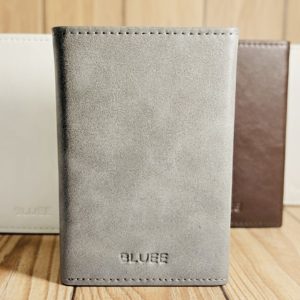 Olympus Grey - Smart Card Holder Leather Wallet
